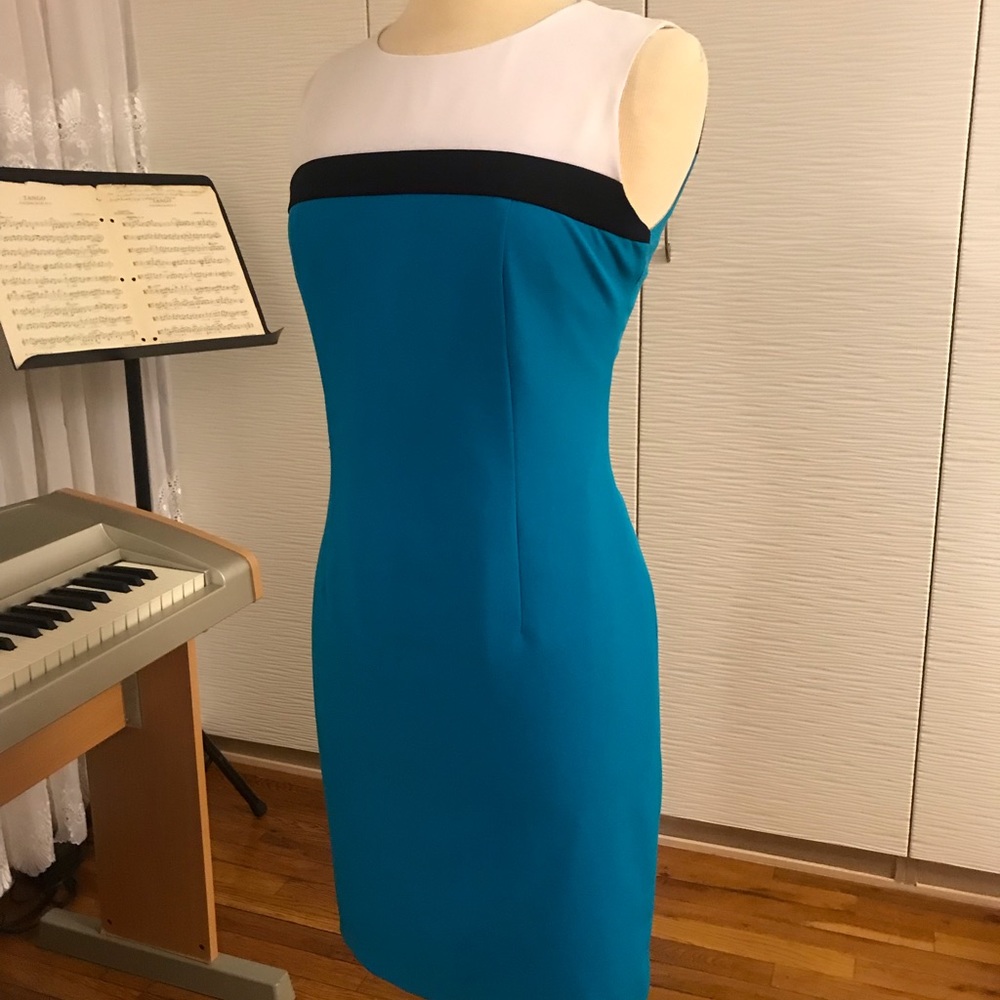 Calvin Klein - Blue and White Dress